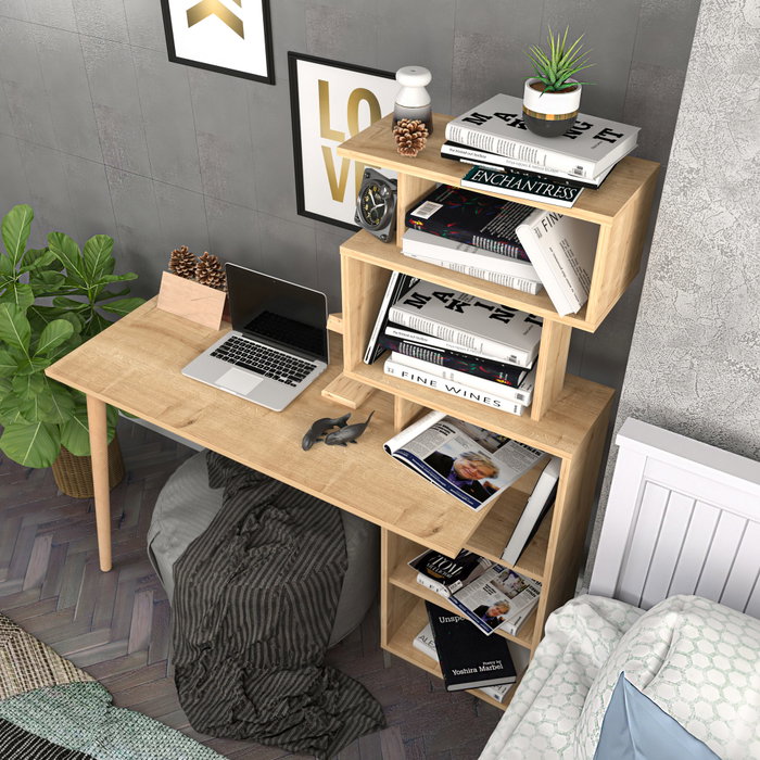 Hanah Home Vina - Oak Mesa de Estudio